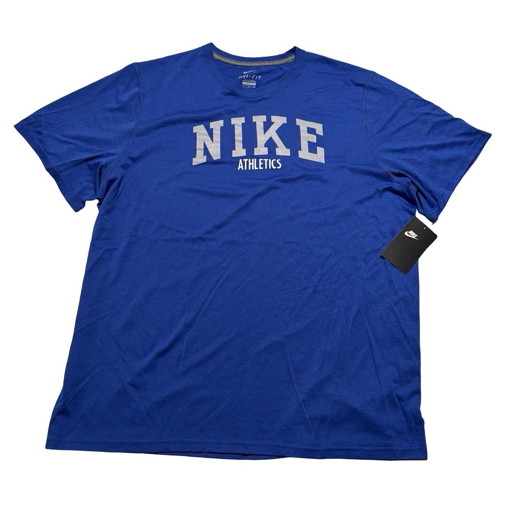 NWT Nike Men's Dri-Fit Spell Out Logo Athletic T Shirt Size XL 24 x 29.5